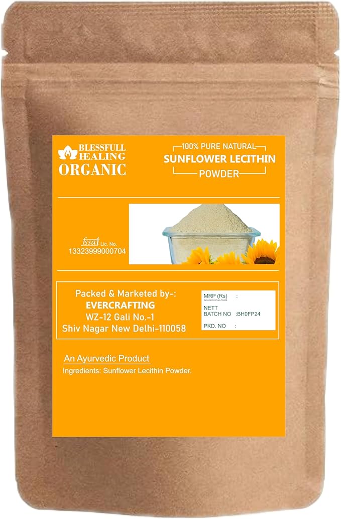Organic Sunflower Lecithin Powder 100% Pure Natural 200 Gram / 7.05 oz