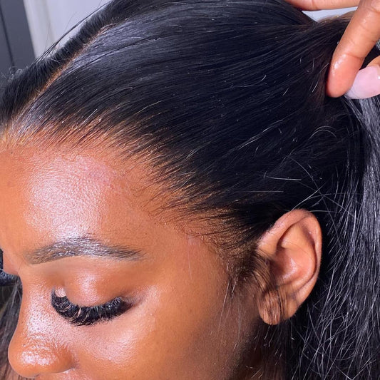 Beeos 13X6 Hd Lace Frontal Wig Straight Human Hair Wigs 250% Density Pre-Plucked Hairline Bleached Knots 0.10Mm Ultra Thin Invis