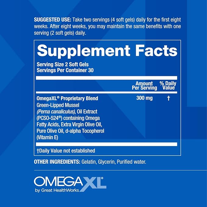 OmegaXL Powerful Joint and Muscle Support Supplement 60 Count (2 Pack) & TurmericXL (30 Count)