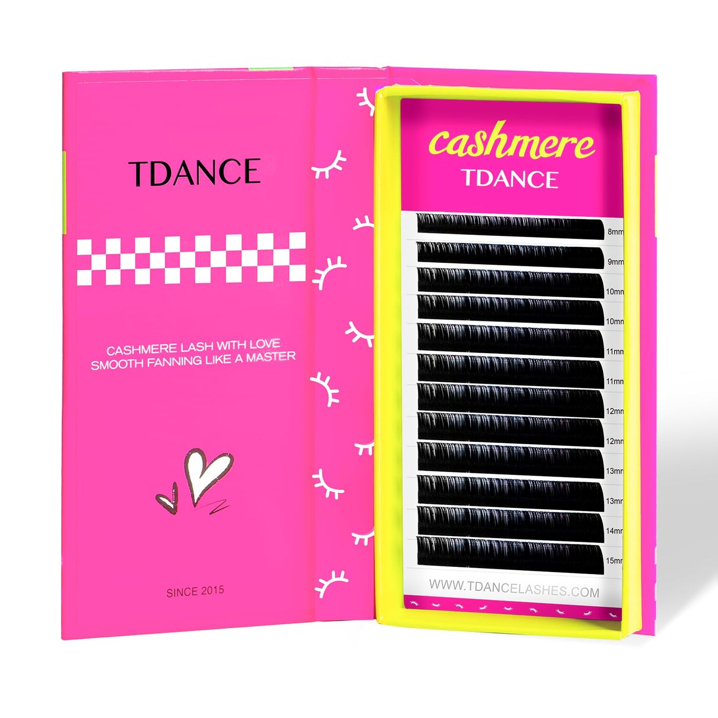 Tdance Cashmere Lash Extensions Super Soft Classic Lash Extensions 0.03Mm Thickness Cc Curl Single Length 10Mm Individual Volume