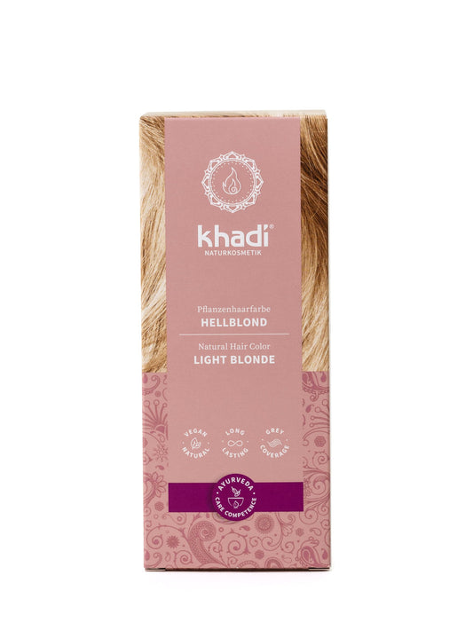 Khadi Ayurvedic Natural Hair Color, 100% Herbal, Vegan, Ppd & Chemical Free, Certified Natural Cosmetics For Healthy Hair (Light
