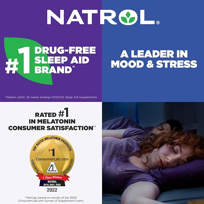 Natrol Liquid Melatonin 2.5mg, Berry-Flavored Dietary Supplement for Restful Sleep, 8 Fl Oz, 23 Day Supply