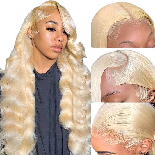 613 Lace Front Wig Human Hair, 20Inch 13X4 Blonde Wig Human Hair, Blonde Lace Front Wigs Human Hair, 100% Human Hair Wig, 180% D