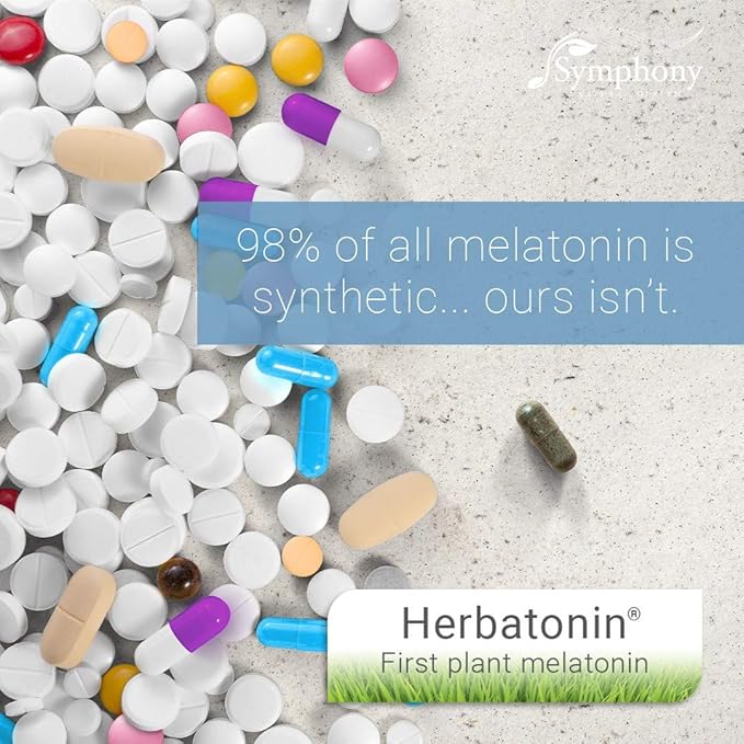 Herbatonin 0.3mg – The First Phyto-Melatonin (Natural Plant Melatonin) – 90 Vegan Capsules (90 Day Supply) Low Dose, Natural Sleep Aid and Circadian Rhythm Support (Pack of 1)