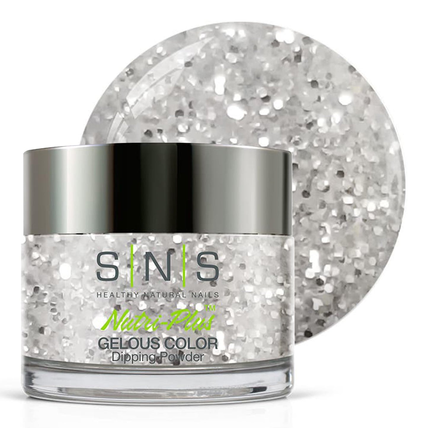 Sns Nail Dip Powder, Gelous Color Dipping Powder - Arabian Nights (Metallics/Silver, Glitter) - Long-Lasting Dip Nail Color Last