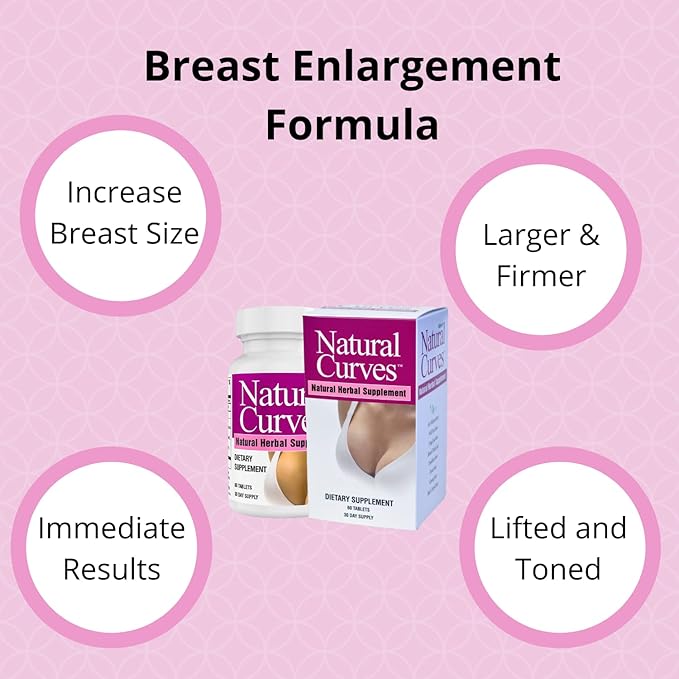 Natural Breast Enhancement Pills with Saw Palmetto Woman Support - 2 Pack