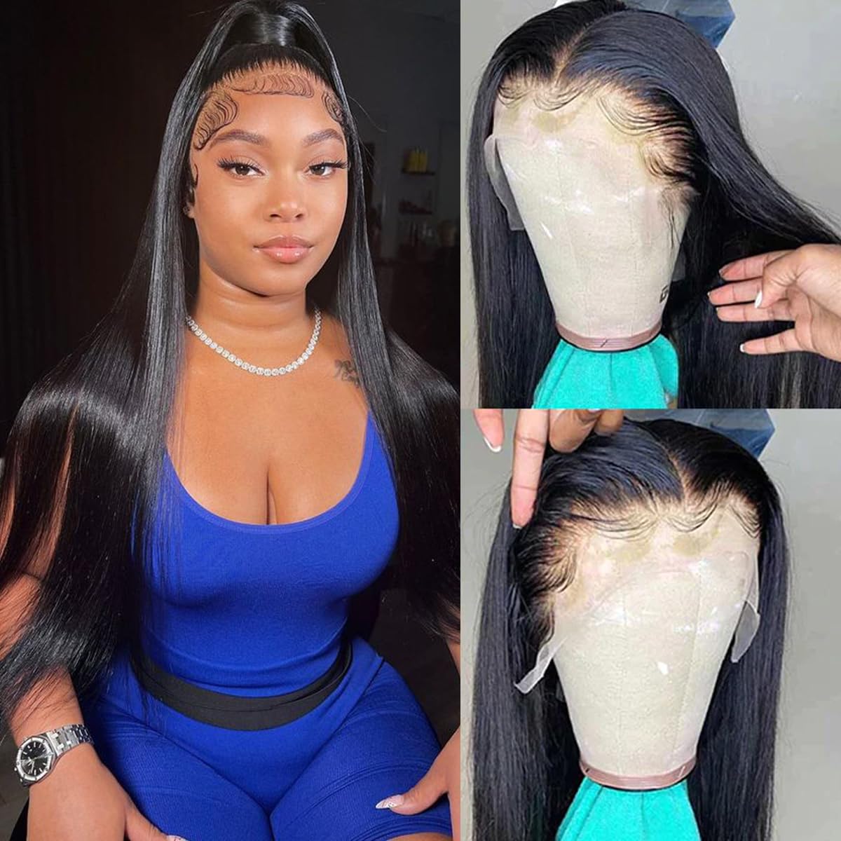Hairitory 13X4 Hd Transparent Lace Front Wigs Human Hair Pre Plucked Glueless Wigs Human Hair With Baby Hair 180% Density Straig