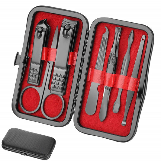 Manicure Set Men Personal Care Tools Accessories Finger And Toe Nail Clippers Kit Professional Manicure Pedicure Kit With Travel