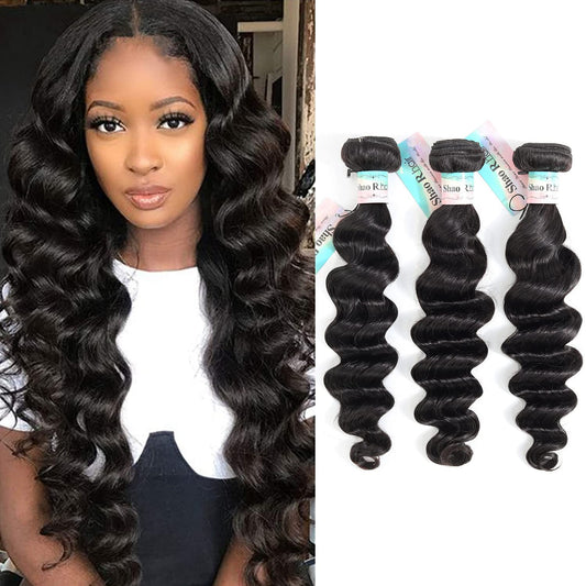 Loose Deep Wave Bundles Human Hair Bundles 100% Unprocessed Brazilian Virgin Human Hair Bundles Wet And Wavy Bundles Human Hair