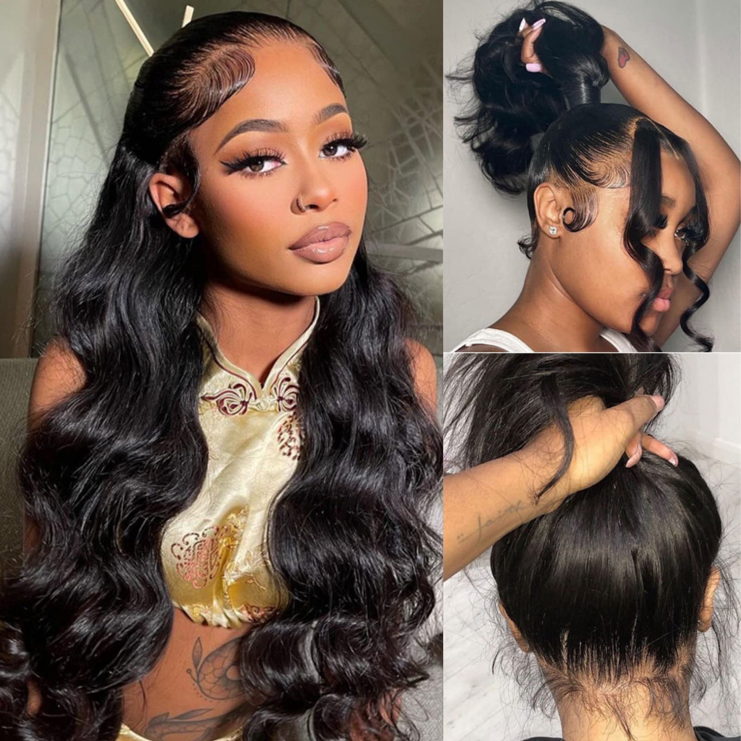 Superlook 360 Lace Front Wigs Human Hair Pre Plucked With Baby Hair 200% Density 12A Brazilian Hd Lace Frontal Human Hair Wigs F