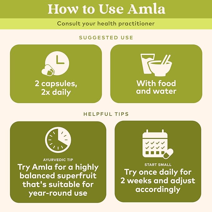 ORGANIC INDIA Amla Capsules Organic - Indian Gooseberry Herbal Vitamin Supplement, Amla Supplement, Immune Support, Vegan, Gluten-Free, Ayurvedic, Antioxidant, Non-GMO - 60 Capsules