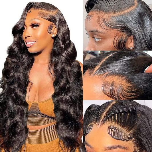 250% Density 13X4 Body Wave Lace Front Wigs Human Hair 24 Inch Body Wave Human Hair Wig Glueless Human Hair Wigs For Black Women