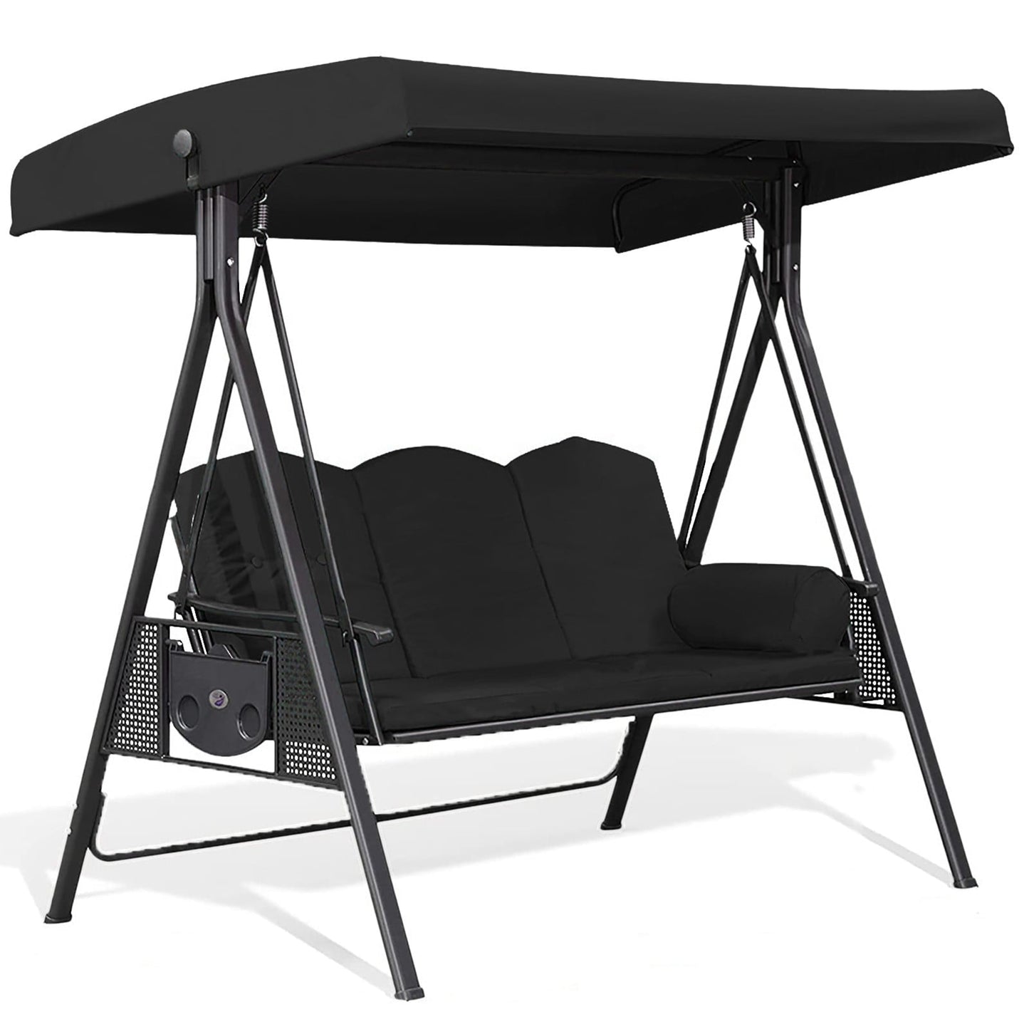 Outdoor Swing Chair Canopy Replacement, 75.2"x47.24" Universal Waterproof Cover for 2-3 Seater Porch Swings, Heavy Duty 190T Polyester Sun Shade with Anti-UV Protection