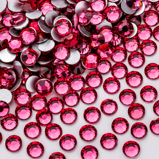 288Pcs Rose Crystal Rhinestones,Glass Flatback Rhinestones Gemstones For Nail Face Makeup Art Crafts Clothes Decoration -(Ss30,6