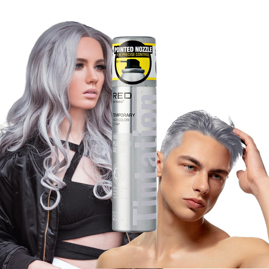 Kiss Tcs7 Silver Root Cover Up Concealer Spray Tintation Temporary Hair Color 2.82 Oz