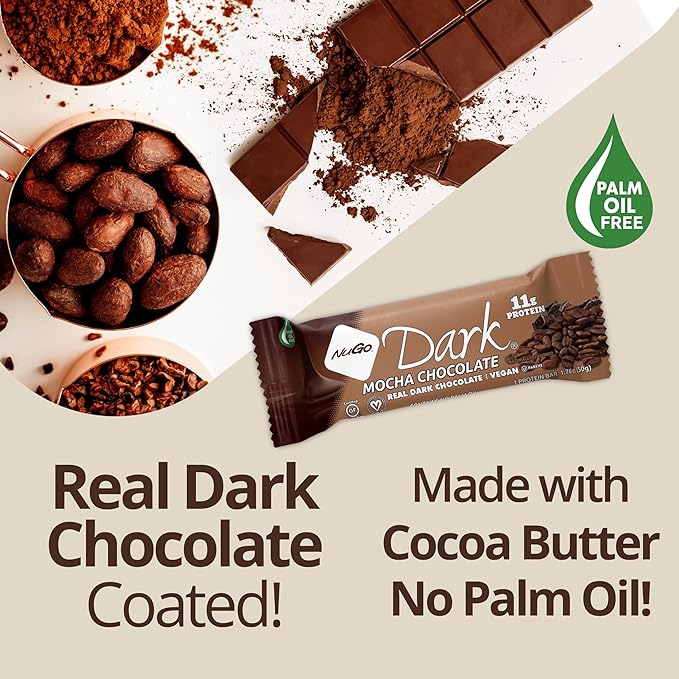 NuGo Dark Variety - Chocolate Pretzel 12 Bars & Chocolate Chocolate Chip 12 Bars, 12g Protein, Vegan, Gluten Free, Non-GMO, Kosher Pareve, 24 Count