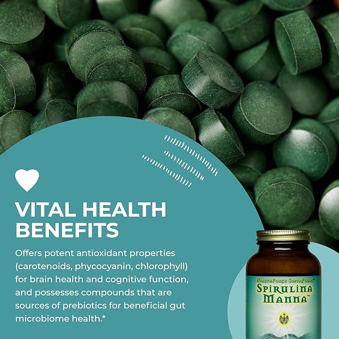 HealthForce SuperFoods Spirulina Manna - Powder - 5.25 Oz