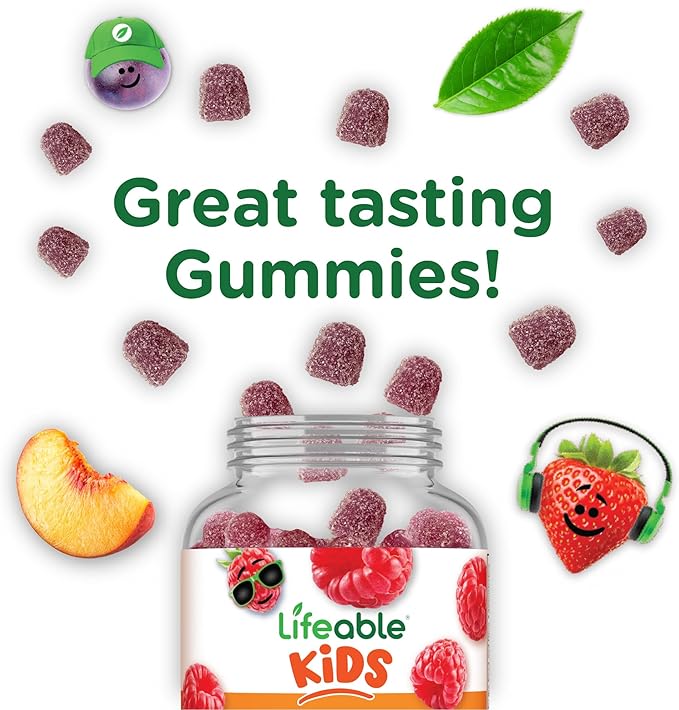 Lifeable Kids Calcium Magnesium and Vitamin D Gummies | Great Tasting Kids Calcium Gummies | for Tooth and Bone Health | Bone Strength Supplements for Kids | 90 Gummies
