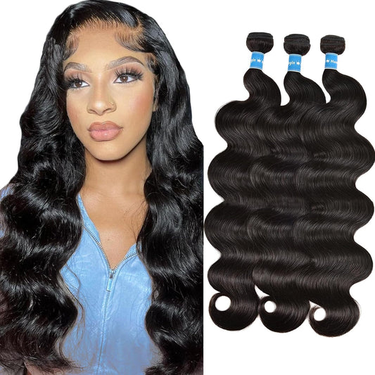 Body Wave Human Hair Bundles 26 28 30 Inch 3 Bundles Human Hair 100% Unprocessed Brazilian Virgin Hair Body Wave Bundles Human H