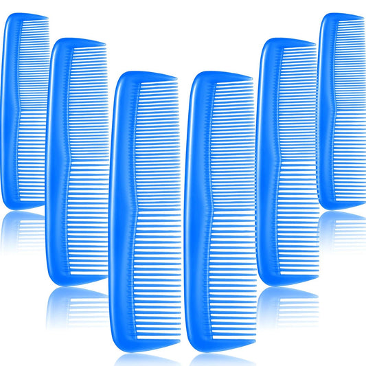Leinuosen 12 Pieces Hair Combs Set Pocket Plastic Fine Tooth Dressing Comb For Women And Men, Peines Para Cabello(Blue)