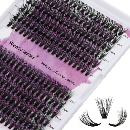 Lash Clusters Individual Cluster Lashes 40D+3D Mink Lashes Diy Lash Extension 12-16Mm Mixed D Curl Individual Lashes Cluster Eye