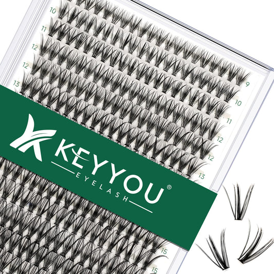 Lash Clusters 300Pcs Individual Lashes 30D 0.07D Curl 9-18Mix Lash Extensions Clusters Lashes Soft&Natural False Eyelashes Indiv