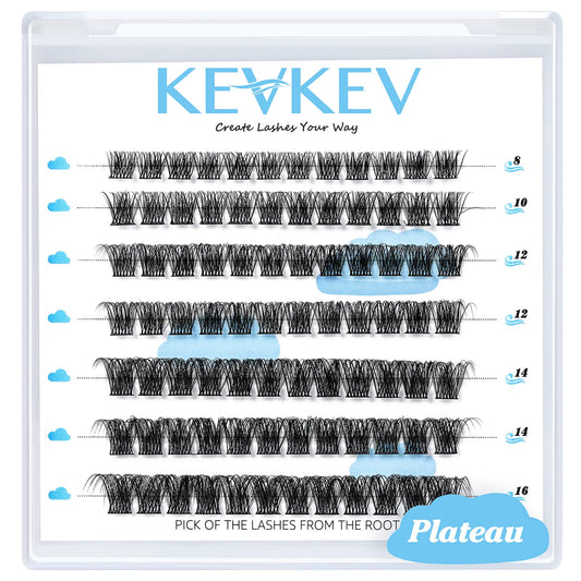 Lash Clusters 84 Pcs Cluster Lashes Eyelash Clusters Diy Cluster Eyelash Extensions Individual Lashes Thin Band & Soft(Plateau,C